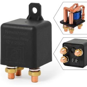 image12V 250A Continuous Relay OnOff Power Switcher Automotive Starter Relays for Car Truck Boat Electrical Control 5 Pin SPDT Split Charger  Heavy Duty Copper Lugs with Boots  Wire Terminal Connectors1Pc Relay
