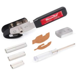 imageDual Blades Vinyl Cutter Two Cuts in One with 4 WidthSpacer Pins PTFE Coating Safety Film Cutting Knife for Vinyl Median Strip Cutting and Car Window Tinting 10 Spare Blades  5 Felts IncludedDualbladeknife Set