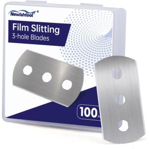 imageDual Blades Vinyl Cutter Two Cuts in One with 4 WidthSpacer Pins PTFE Coating Safety Film Cutting Knife for Vinyl Median Strip Cutting and Car Window Tinting 10 Spare Blades  5 Felts IncludedReplacement Blades