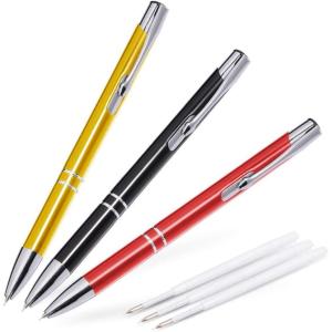 imageNEWISHTOOL 2 Pack Glitter Pin Pen Weeding Tool Air Relase Pen for Car Wrap Installation Vinyl Craft Adhesive Weeding and Removing Negative Pieces Shinny Sequins Weed Pens for VinylGoldredblack3 Refills