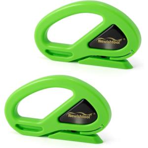 imageNEWISHTOOL 4 Pack Blue Wrap Cutter Wrapping Paper Cutter Safety Knife for Cutting Wrap Papers Craft Paper 2 Types Sliding Cut Tool Paper Slitter KnifeGreen2 Pcs