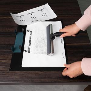 imageNEWISHTOOL AntiStatic Dust Cleaning Roller Tool NonSticky Rolling Tool 30 Sheets Sticky Dust Removal Pad and Aluminium Board Holder for Cleanroom Dusting Removal