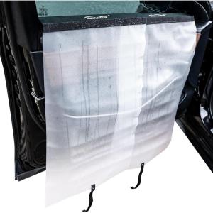 imageNEWISHTOOL Car Door Panel Cover 2 Packs Waterproof Guard Protection for Window Film Tint Application Reusable PET Water Shield Sheets BlackBlack