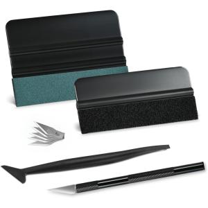 imageNEWISHTOOL Car Window Tint Installation Kit  Vinyl Wrap Tools With Felt Squeegee Micro Squeegee Razor Blade Knife