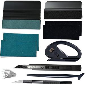 imageNEWISHTOOL Car Wrap Tools PPF Installation Kit Vinyl Wrap Tool Kit with Felt Squeegee Film Cutter Bubble Release Pen Utility Knife for Car Wrapping Window Tint Application ampamp Wallpaper SmoothingCR028