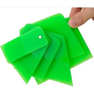 imageNEWISHTOOL PPF Squeegee for Vinyl Soft Rubber Scraper PPF Tools 3IN1 Small Squeegee for Paint Protection Film Installing Vinyl Wrap Window Tint Auto Glass Cleaning TPU Scraping Tool Scratch FreeGreen