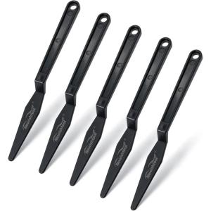 imageNEWISHTOOL Window Tint Tool 5 PCS Black Corner Squeegee with Long Handle and Flat Lip for Window Tinting Film InstallationBlack