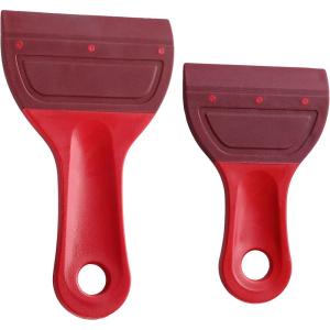 imagePack of 2 Small Squeegee Soft Rubber Blade Screen Printing Squeegee SelfAdhesive Screen Mesh Stencil Painting Squeegee for Apply Chalk Paste or Ink Desktop Screen Cleaning Tools