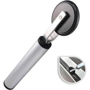 imageSingle Wheel Rubber Seam Roller Car Detailing Tool Vinyl Wrap Applicator for Details Riding EdgeLines Contour Squeegee Screen Rolling Portable Handle Soft Rubber Roller for Window Tint Installing