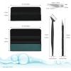 imageNEWISHTOOL Car Window Film Application Kit Vinyl Wrap Kit Auto Window Tint Tool Kit Wallpaper Smoothing Tool Includes Flet Squeegee Tucking Squeegee Silicone Scraper and Film Cutting Knife Set