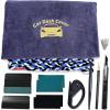 imageNEWISHTOOL Vehicle Window Film Application Car Tinting Tools Kit Vinyl Wrap Tools Includes Dash Protection Towel Felt Squeegee Vinyl Wrap Cutter Film Cutting Knife Set
