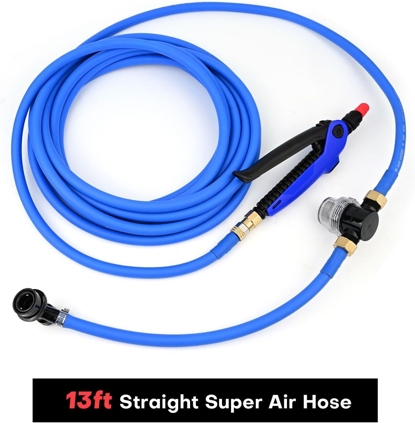 imageNEWISHTOOL Tint Keg Sprayer with 50 Mesh Micro Filter Ball Lock Quick Connect 13Ft4M Hose for Window Tinting PPF Installation Auto Detailing Car Cleaning and Garden Watering4 Meters