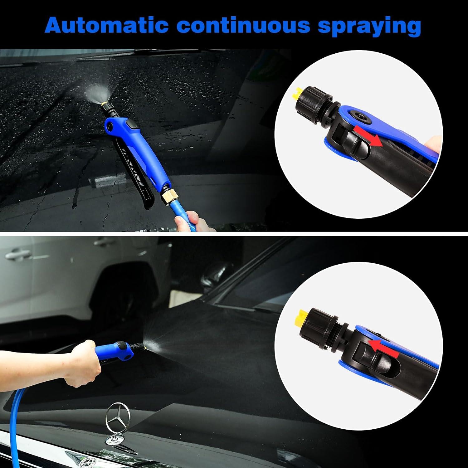 imageNEWISHTOOL Tint Keg Sprayer with 50 Mesh Micro Filter Ball Lock Quick Connect 13Ft4M Hose for Window Tinting PPF Installation Auto Detailing Car Cleaning and Garden Watering4 Meters