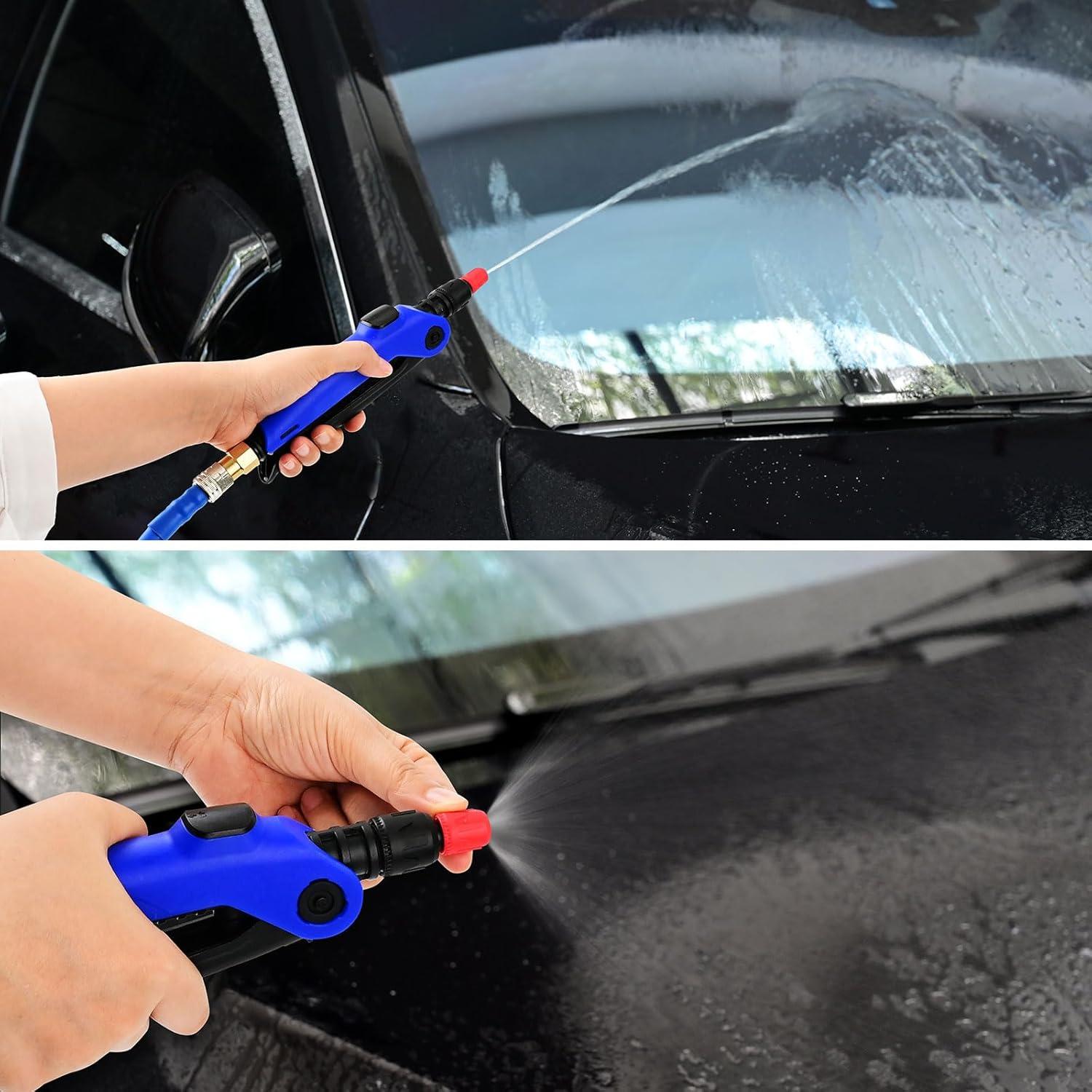 imageNEWISHTOOL Tint Keg Sprayer with 50 Mesh Micro Filter Ball Lock Quick Connect 13Ft4M Hose for Window Tinting PPF Installation Auto Detailing Car Cleaning and Garden Watering8 Meters