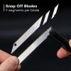 imageNEWISHTOOL 9mm Utility Knife Replacement Blades 100PCS Titanium Coating Edge Snap Off Blades30 Degree UltraSharpTi Blade for 9mm Universal Art Knife Retractable Box Cutter Blade