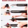imageNEWISHTOOL Aluminum Vinyl Cutting Guide Spacer 2mm  7mm Wrap Tools 1 Pair Left and Right Hand Edge Trim Cutter PPF Cutting Guide Scratch Free Vinyl Edge Wrap Cut Trim Edge Tool with Blade Locked