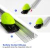imageNEWISHTOOL Professional Aluminum Safety Ruler and Cutter Mouse Precise Scales Ruler with Hand Guard Edge and NonSlip Base Sturdy Ruler for Accurate Cutting amp Crafting Office Use Silver 24 InchSilver
