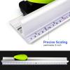 imageNEWISHTOOL Professional Aluminum Safety Ruler and Cutter Mouse Precise Scales Ruler with Hand Guard Edge and NonSlip Base Sturdy Ruler for Accurate Cutting amp Crafting Office Use Silver 24 InchSilver