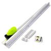 imageNEWISHTOOL Professional Aluminum Safety Ruler and Cutter Mouse Precise Scales Ruler with Hand Guard Edge and NonSlip Base Sturdy Ruler for Accurate Cutting amp Crafting Office Use Silver 24 InchSilver